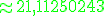 \green \approx 21,11250243